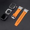 Silicone strap+protective case compatible for Apple Watch Ultra2 49mm 44mm 45mm 41mm 40mm for IWatch series 9 8 7 6 SE 5 4 3 2 1