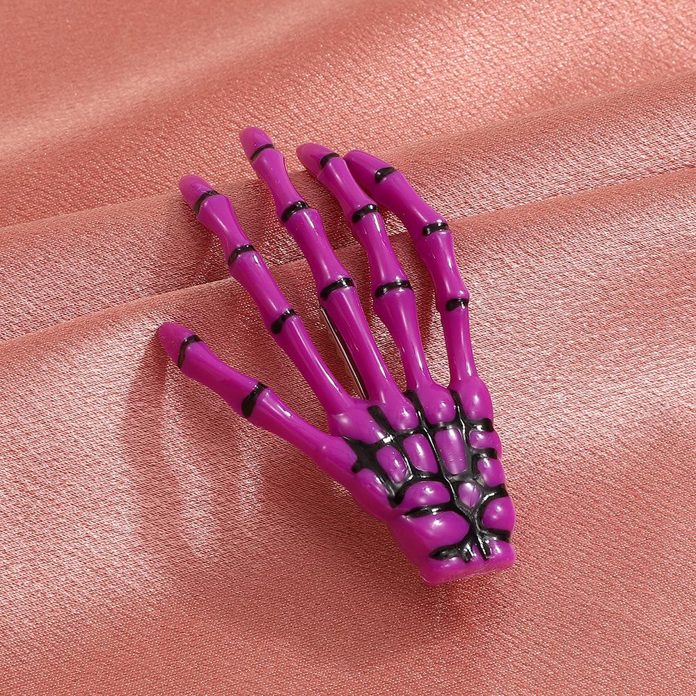 Harajuku Gothic Skull Hand Bone Hair Clip - Bloody Skull Grip