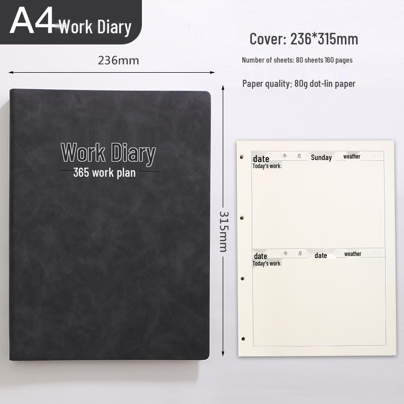 A4 Work Log & Meeting Minutes Book with Custom Printing for Office or Construction Use