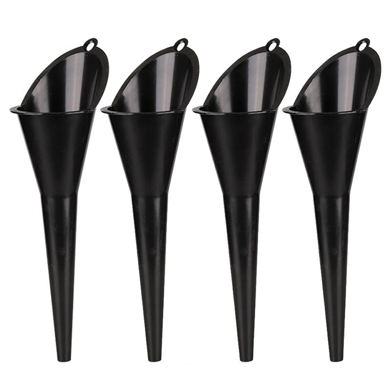 1/4Pcs Anti-splash Car Long Mouth Oil Funnel Filling Tool Gasoline Oil Fuel Plastic Motorcycle Engine Refueling Auto Accessories