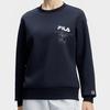 Fila Letter Print Fitness Pullover Sweatshirt Women Sweatshirt Dark-Blue A11W411209F-NV