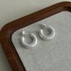 Ancient Craft Niche Light Luxury Cold Wind Earrings Half Circle Diamond Earrings Fashion Advanced Commuter Versatile Earrings Women