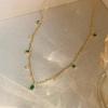 Vintage Emerald Necklace Elegant Collarbone Chain Suitable for Fashion Women Seeking Elegances and All Day Comfort