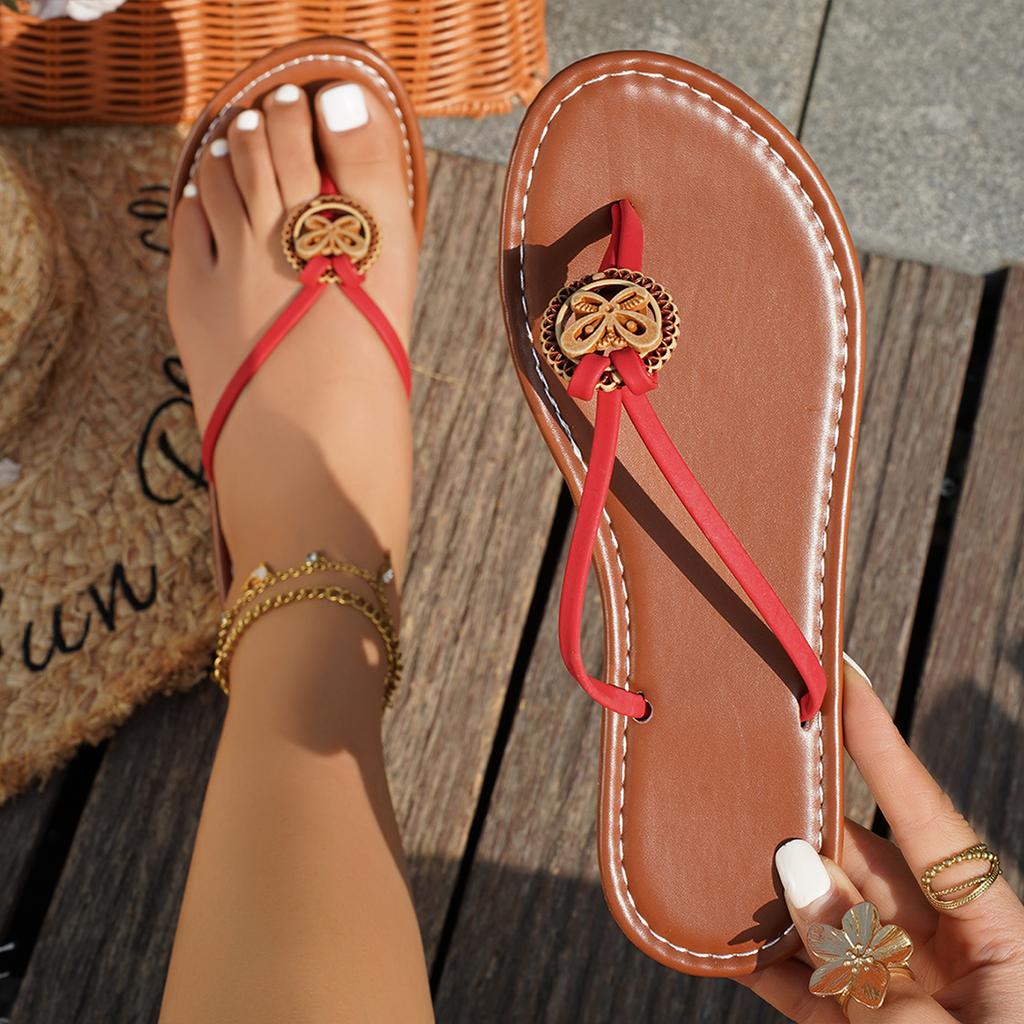 Fashion Women Slippers 2025 Summer Anti-slip Flip-Flops Toe-Clip Plus Size Flat Slippers Holiday Sandals New Designer Shoes Slides Women