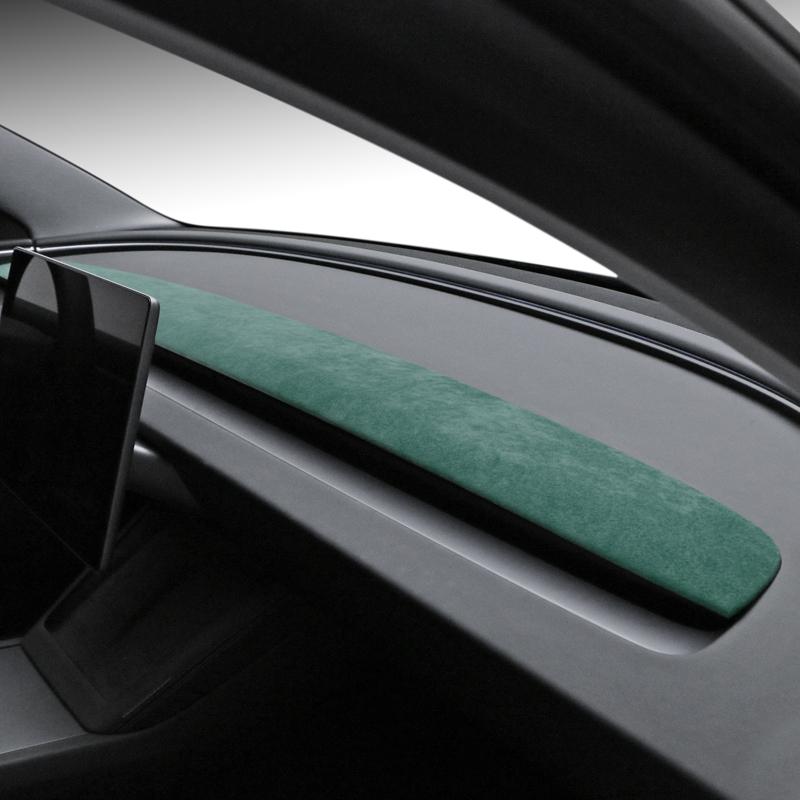 Betterhumz Made of Alcantara for Tesla Model 3 Highland 2024- Car Dashboard Panel Center Console Trim Sticker Cover Accessories