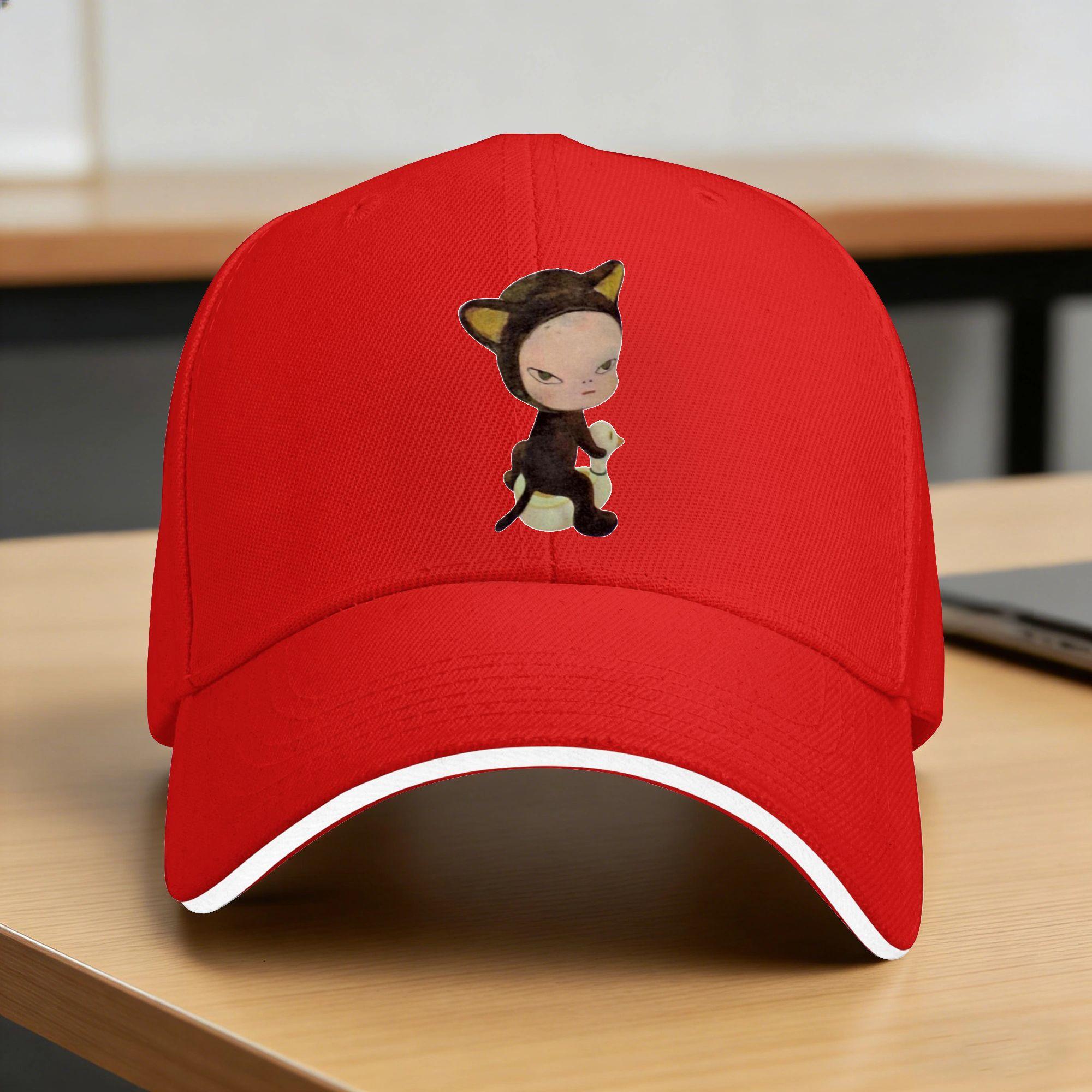 yoshitomo nara harmless kitty Baseball Cap Unisex Women Print Hip Hop Hats Summer Stylish Tennis Skate SunProof Baseball Caps One Size