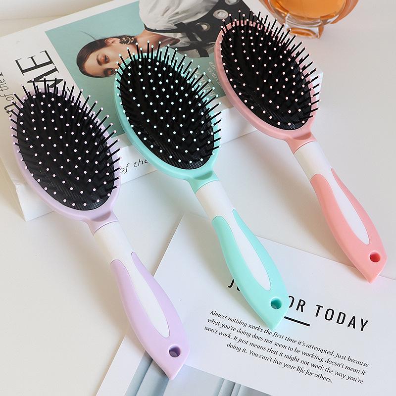 Elastic Air Cushion Paddle Comb: Ideal for Straight or Curly Hair Styling