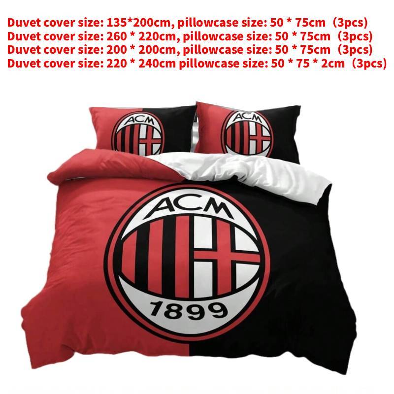 

Team Printed Logo Series Three Piece Bedding Set Suitable For Daily Use Bedroom 135x200cm