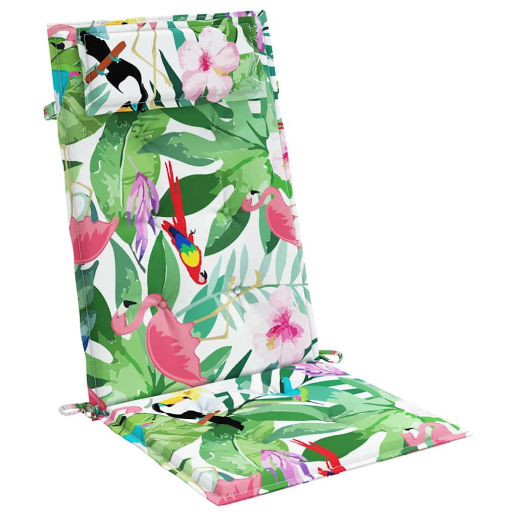 High Back Chair Cushions 4 pcs Multicolored Oxford Fabric