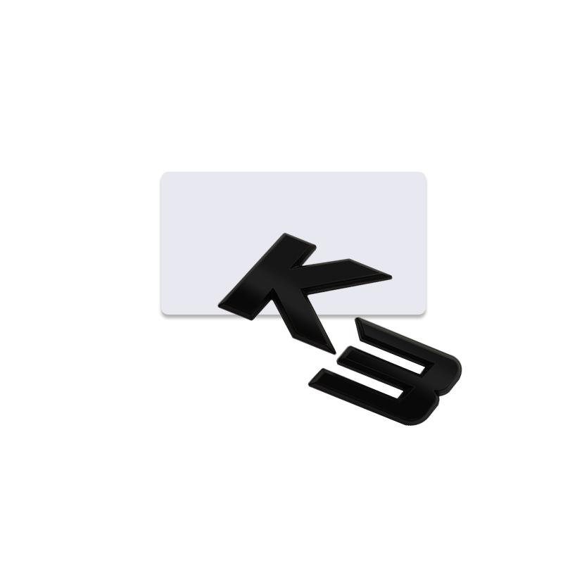 3D Black Chrome Silver Metal Logo Emblem Badge Decal Car Sticker for Kia K3 Car Accessories