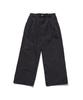 Awesome Studio One-Pleat Elastic Wide Denim Pants Black