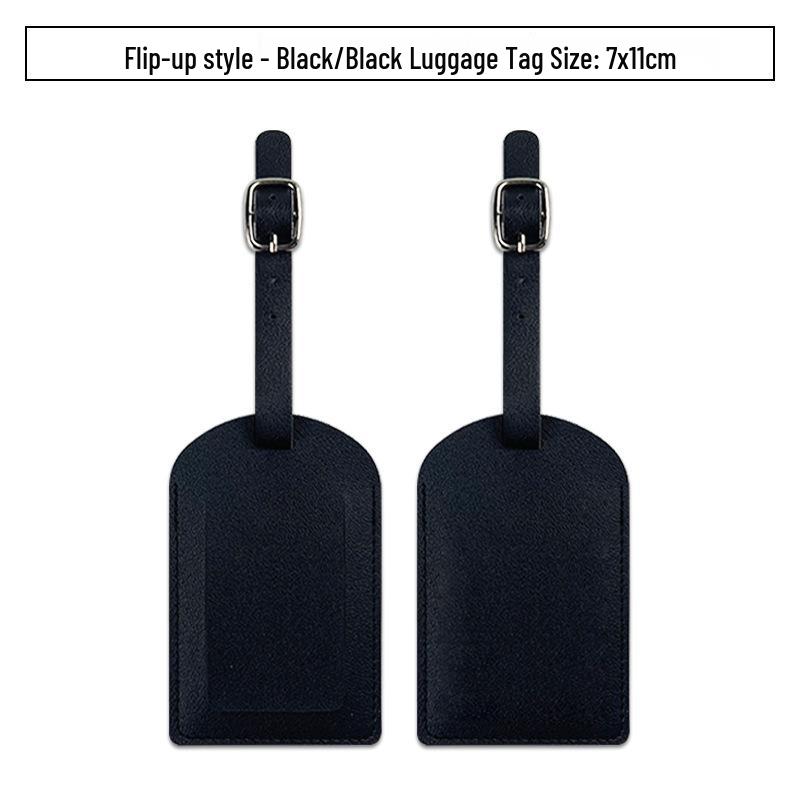 Customizable PU Leather Luggage Tag with Anti-Lost Feature and Airplane Design
