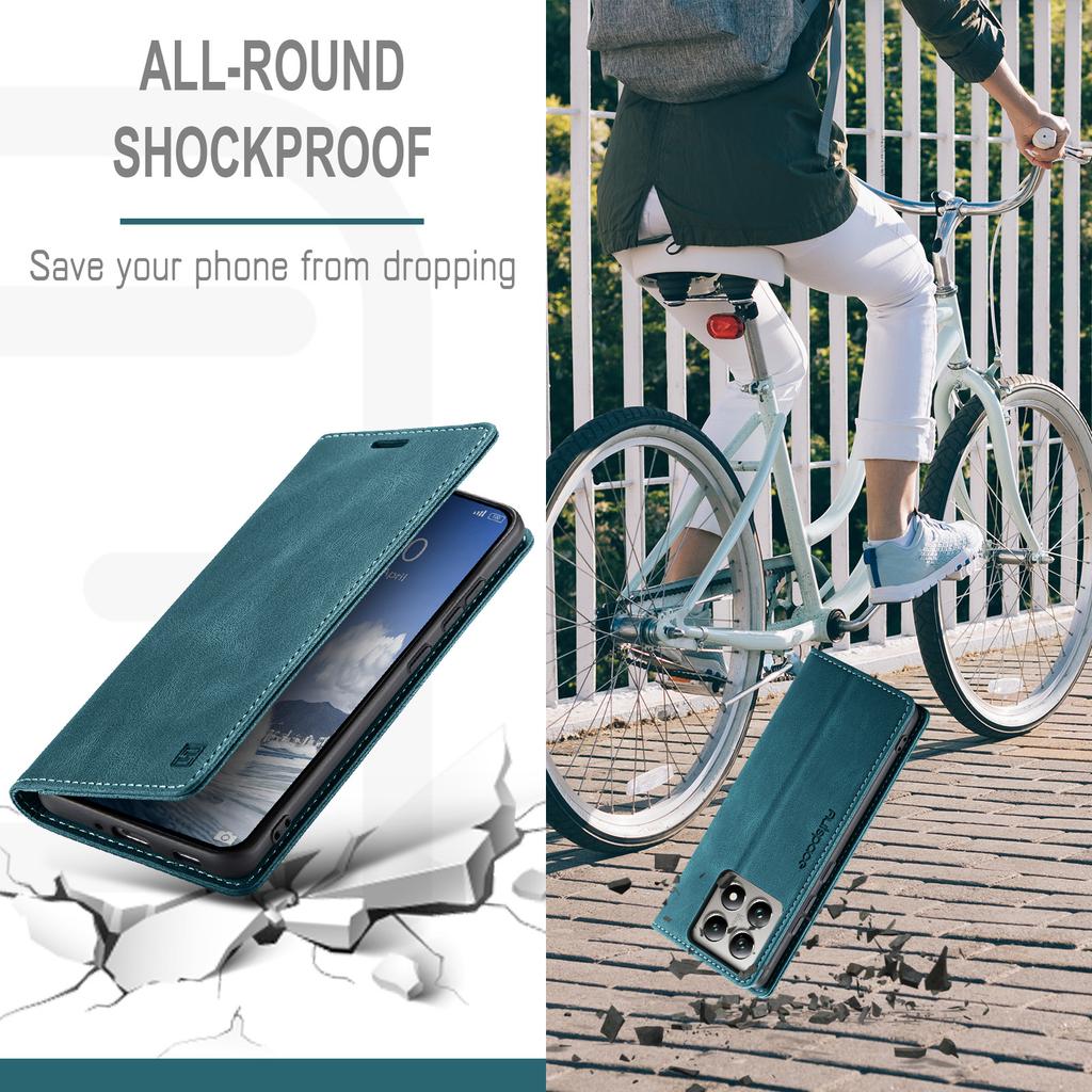 Premium Vintage Leather Wallet Case for Xiaomi 10T/11/12/13/14 Series - Flip Cover with Card Slots, Shockproof Retro Style (4 Colors)