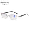 Lesebriller Anti Blue Rays Presbyopia Goggles Dame Vintage Rimless Eyewear