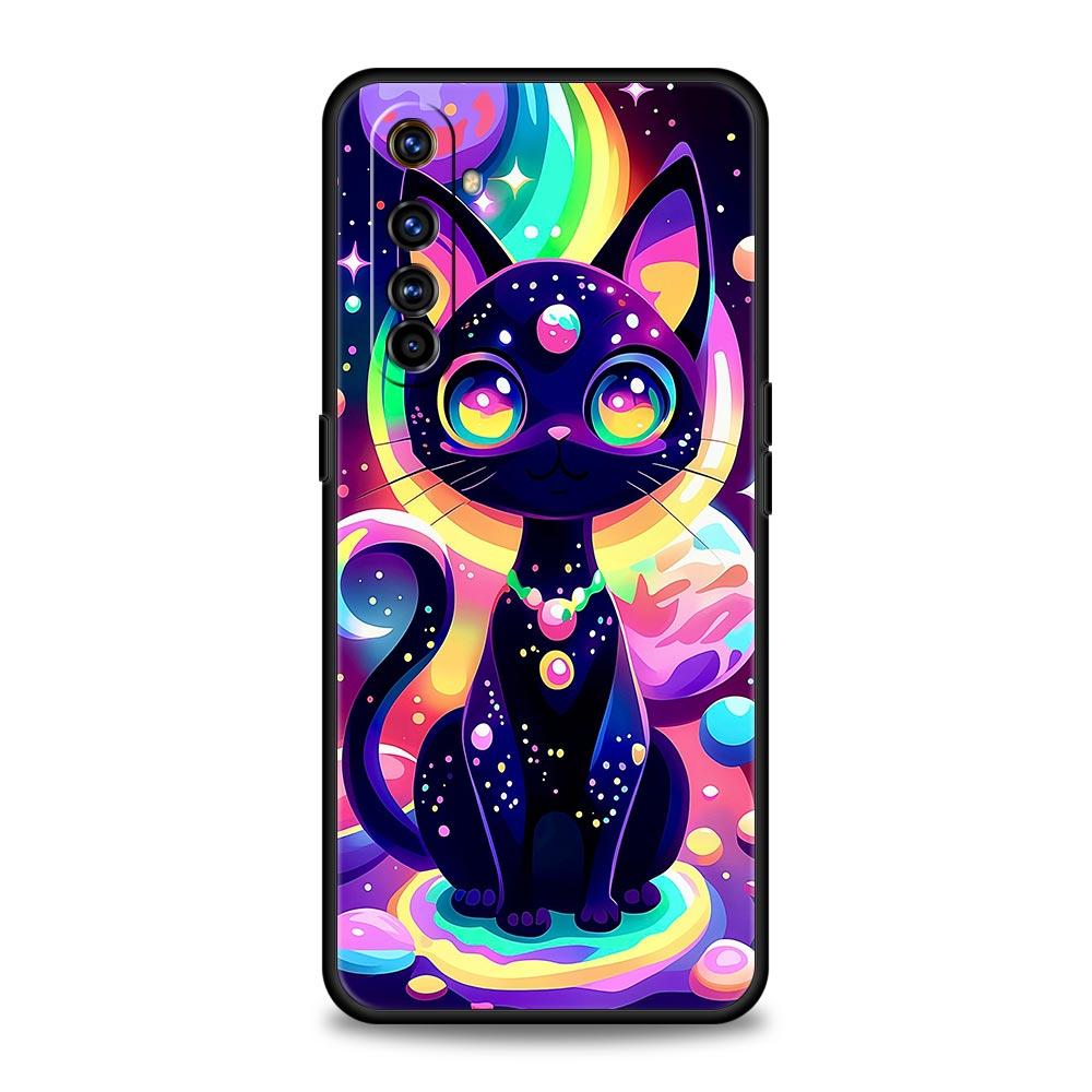 Colorful Cat Design Case For Realme C67 C63 C55 C53 C35 C25 C21 GT 2 3 5 6 10 11 12 13 Pro Plus 5G Soft TPU Phone Cover Fundas