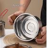 Wutuo 304 Stainless Steel Deep Pot with Steamer and Lid