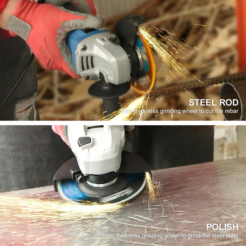 6 Ampere 750W Schleifmaschine Elektrowerkzeuge, 11000RPM 4-1/2 Zoll Winkelschleifer Werkzeuge mit 3 einstellbaren Positionen