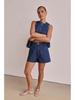 Spring/Summer 2025 European & American Fashion Sleeveless High Waist Loose Denim Shorts Set