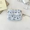 Cartoon Printing Mini Canvas Coin Purse Multifuctional Small Lipstick Bag Jewelry Packing Bag Card Holder