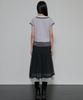Peulleeoeob Layered Crinkle Check Skirt (Fl-269_Black)