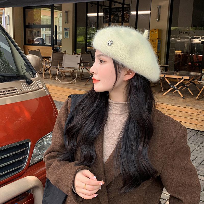 Damen Wollbarett Herbst und Winter Warm Retro Mode Outdoor Künstlerhut Kappe
