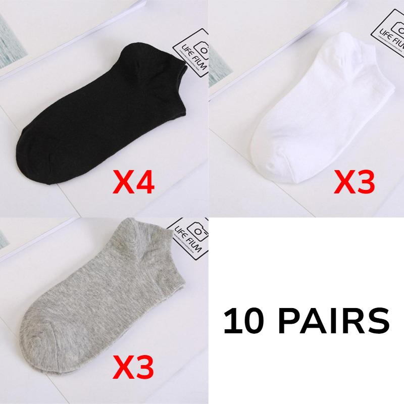 

5 пар женских белых и черных носков до щиколотки, женские носки, дышащие спортивные носки, однотонные носки-лодочки, удобные полиэстеровые носки 10 Pairs
