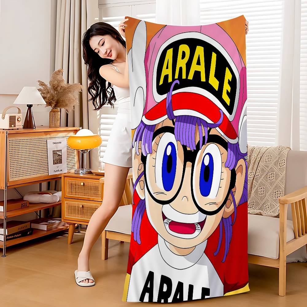 Cute K-Kawaii Dr. Slump Anime Beach Swimming Towel Soft Absorbent Washcloth Children's Gifts For Kids Travel Camping Gym
