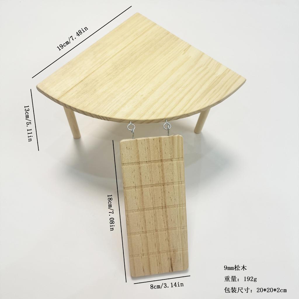 Wooden Hamster Cage Hideout Two Tier Platform House Compact Pet Habitat For Small Hamsters Home Display For Kids Birthday Gift