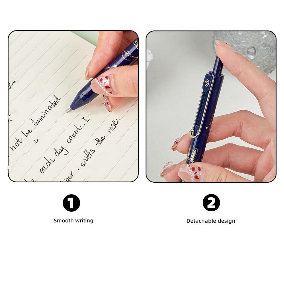 4pcs Aviation Rabbit Gel Pens Set Gold Doodle 0.5mm Ballpoint Black Color Ink for Writing