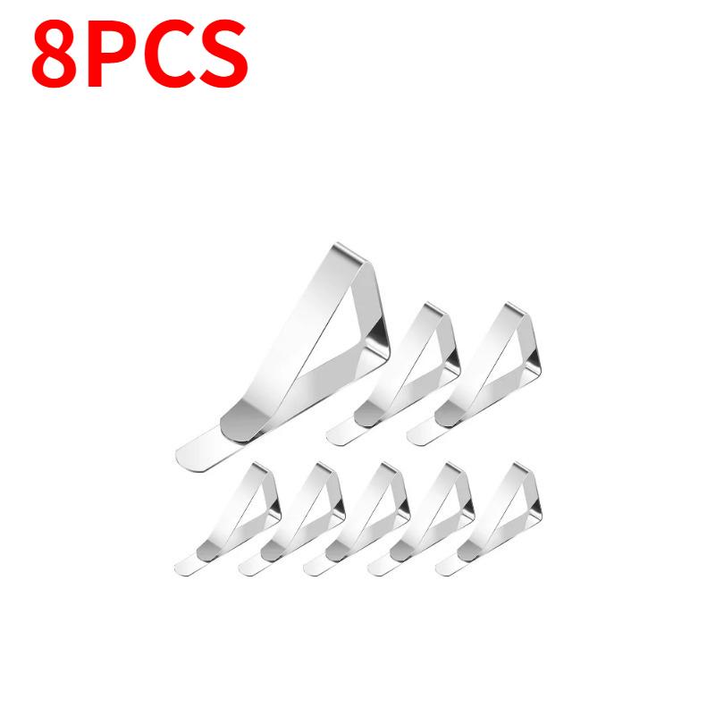 4-12 pezzi Morsetti per tovaglia in acciaio inossidabile Supporto per tovaglia per feste, matrimoni, passeggiate, tavoli da picnic, decorazioni