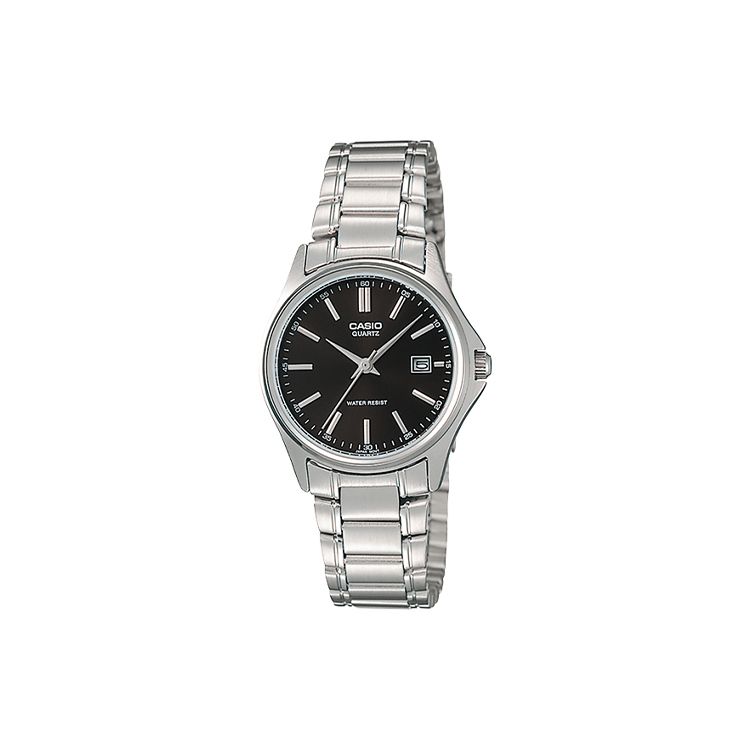 

Casio Standard Series Minimalist Waterproof Casual Quartz Movement Stainless Steel Strap Watch Women watches Black LTP-1183A-1A Regular Watch Box,Black Dial