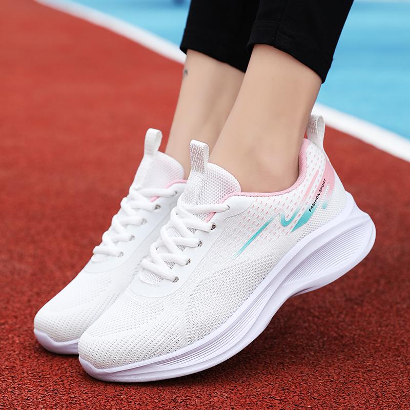 Women Sneakers Mesh Breathable Sports Running Jogging Chunky Platform Flat Shoes Student Casual Trainers Anti-slip Sneakers
