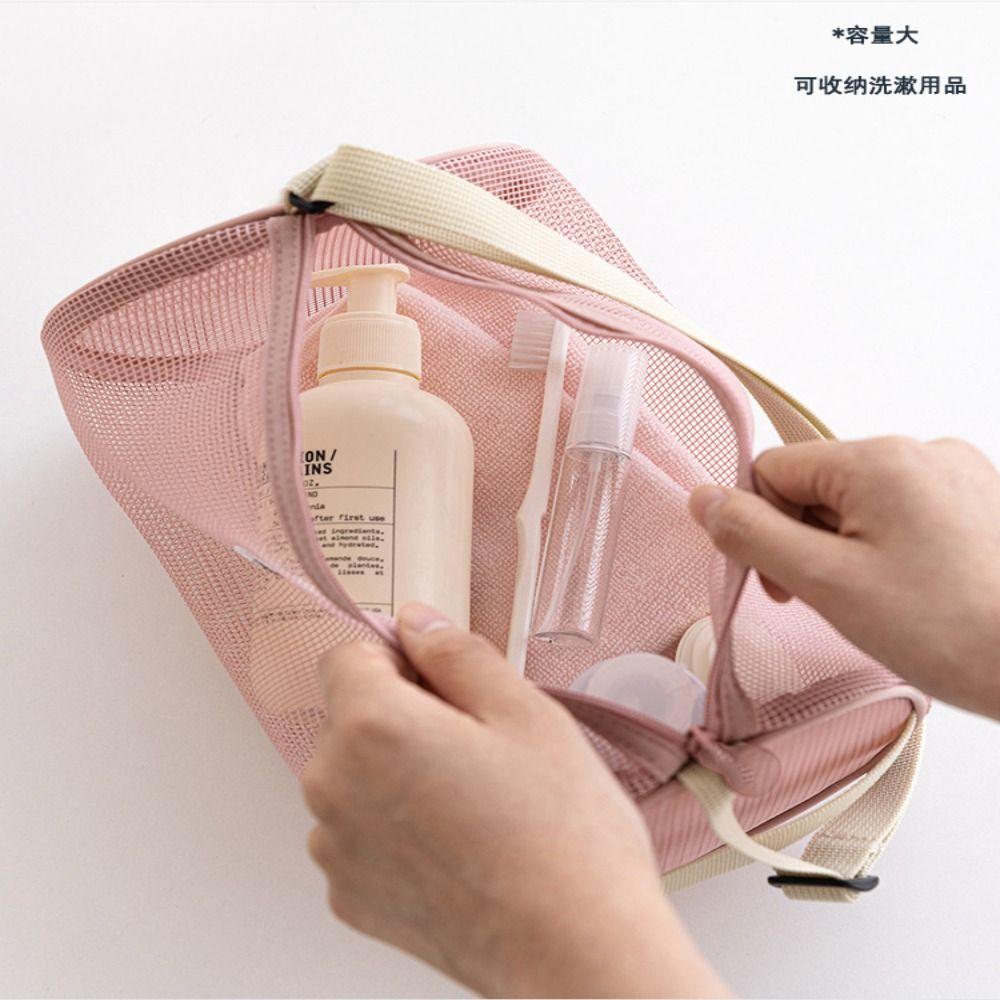 Breathable Beach Bag Waterproof Mesh Bag Travel Cosmetic Bag  Women