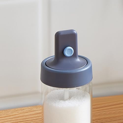 ZASA Seasoning Containers, 262ml, Set of 3, Spice Bottles with Spoons, Tested by the Japan Food Analysis Center, Salt Shaker, Sugar Shaker, Spice Shak