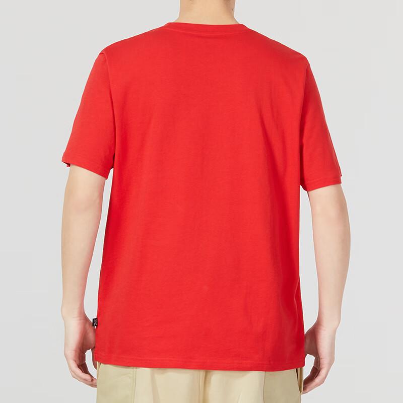 Puma Cartoon Print Vintage Dopamine Crew Neck Pullover Running Short Sleeve T-Shirt With Drop Shoulders Men Tops Red 676699-11