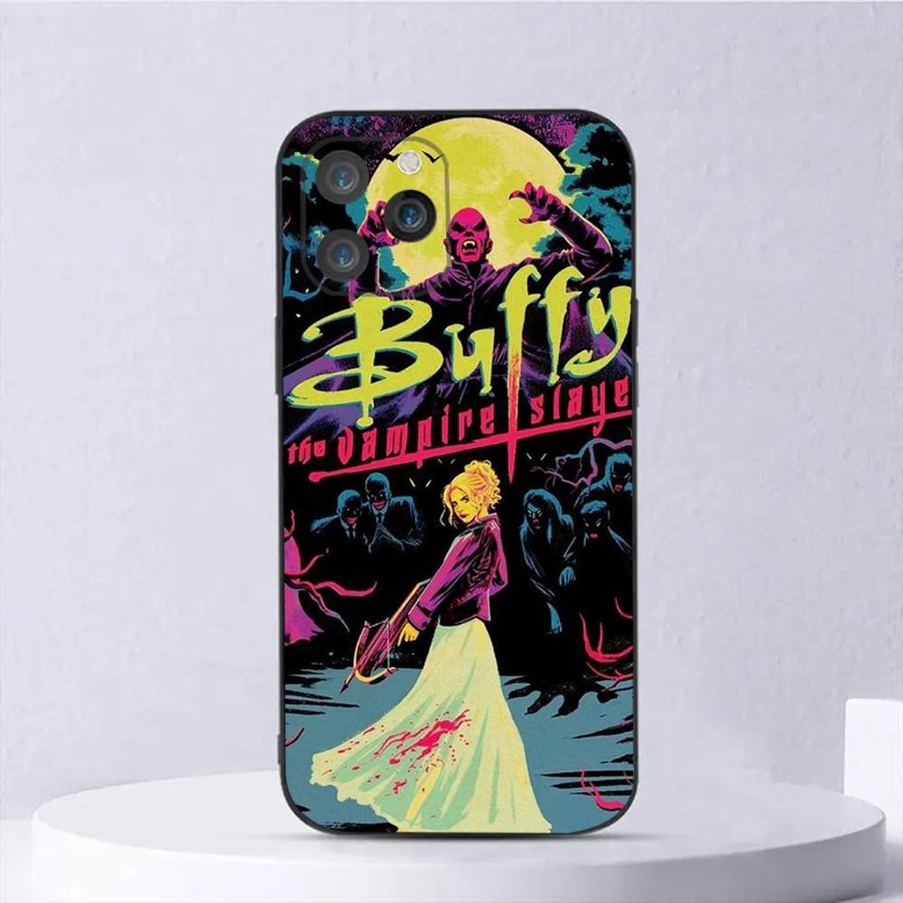

Buffy the Vampire Slayer Phone Case For iPhone 15,14,13,12,11,Plus,Pro Max,XS,X,XR,SE,Mini,8,7 Soft Silicone Black Cover iPhoneX
