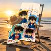 Detective Conan Print Beach Towel Design, Soft, Lightweight. for Home Bathroom, Spa, Pool, Yoga, Surfing, Camping, Gift for Family, Friend
