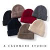 100% Cashmere Beanie Men Women Warm Winter Hat Heads Ear Protection Knit Cap