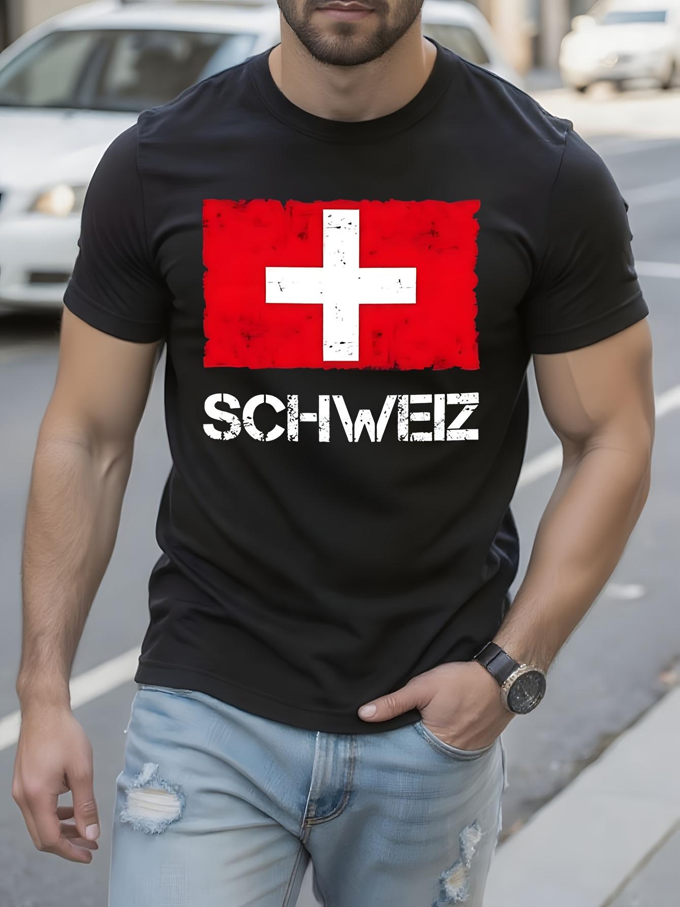 Vintage Tshirt Vintage Swiss Flag Tshirt - Black with Red... XXXXL