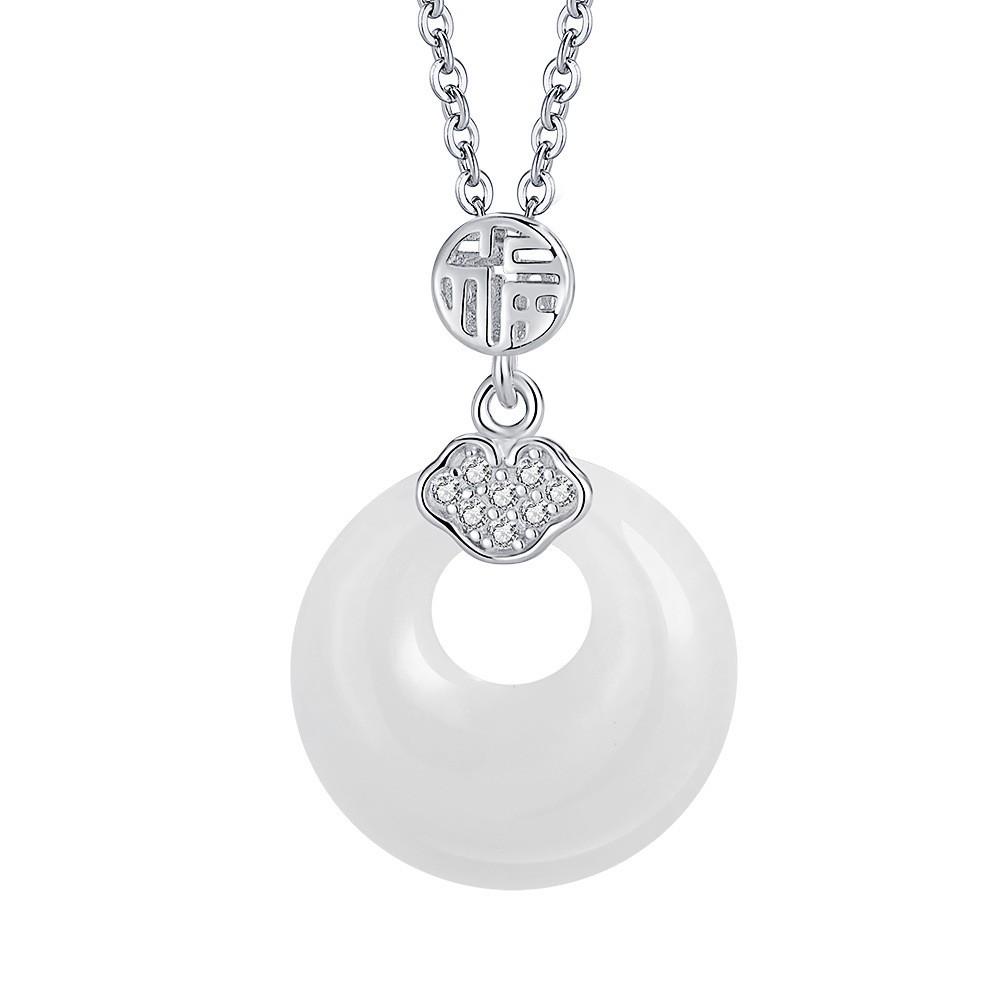 2024 Ruyi Ping An Kou Necklace: Hetian Jade Pendant - Chinese Style Gift for Girlfriend or Mother