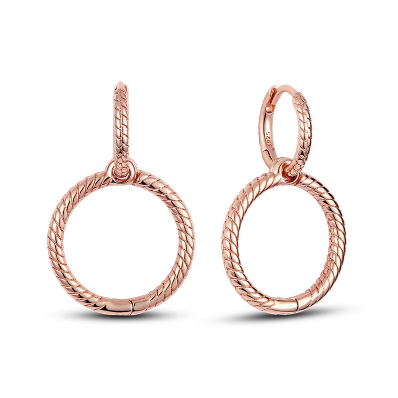 NEW Round Original CZ Hoop Earrings Heart U Shape Moon Star Unicorn Earring for Women Party Engagement Jewelry Gift