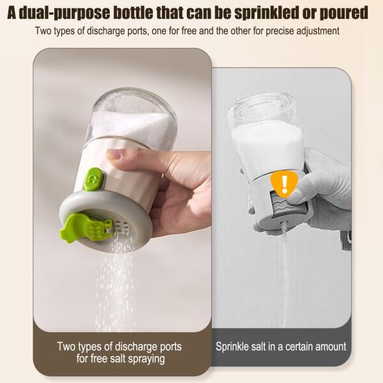 Measuring Seasoning Bottle 0.5g Precise Quantitative Salt And Pepper Shaker Push Type Salt Control Bottle Glass Spice Jar for Kitchen Cooking Camping