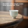 Flower cup ceramic solid color tea cup tea cup single cup thin tire household celadon white porcelain tea literati tea cup