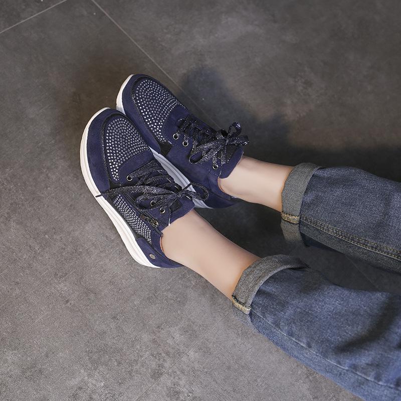 Plus Size Women's Side-Zip Casual Sneakers: Korean Trend Four-Season Shoes