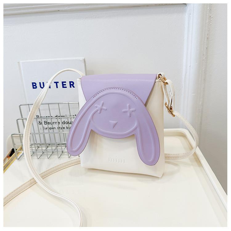 Childrens Bunny Shoulder Bag With Breathable Pu Material For Daily Use