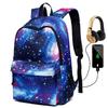 Starry Sky Backpack Waterproof Outdoor Travel Backpack with USB Charging Port Sports Backpack Casual Daypack Christmas