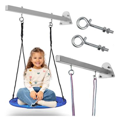 Erweiterungsrahmen für Schaukel Schaukelgriff Haken Metallstange Grau