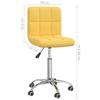 Office Chair Swivel Mustard Yellow Fabric