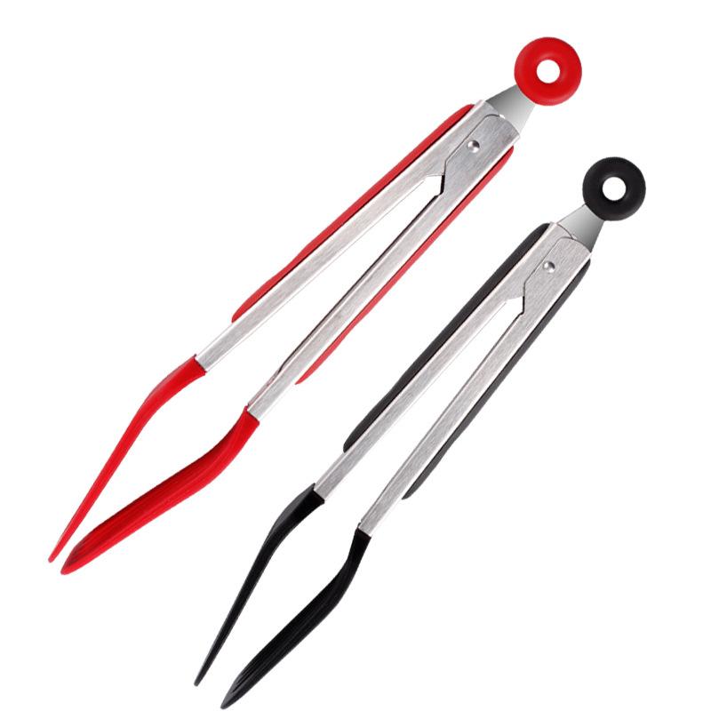 Silicone Bbq Tongs Bbq Clip Kitchen Clips Silicone Food Tongs Food Clips Kitchen Tool for Home Stainless Steel Shovel