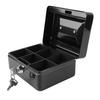 Metal Cash Box with Lock Safety Portable Small Metal Storage Box with 2 Keys for Money Document Home Car
